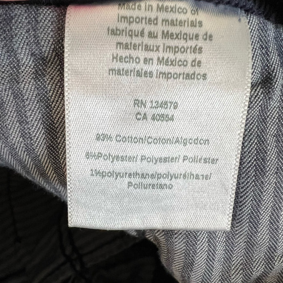 Sundry Womens Straight Leg Pants Blue Corduroy Mid Rise Pockets Stripes 24 New - Picture 7 of 9